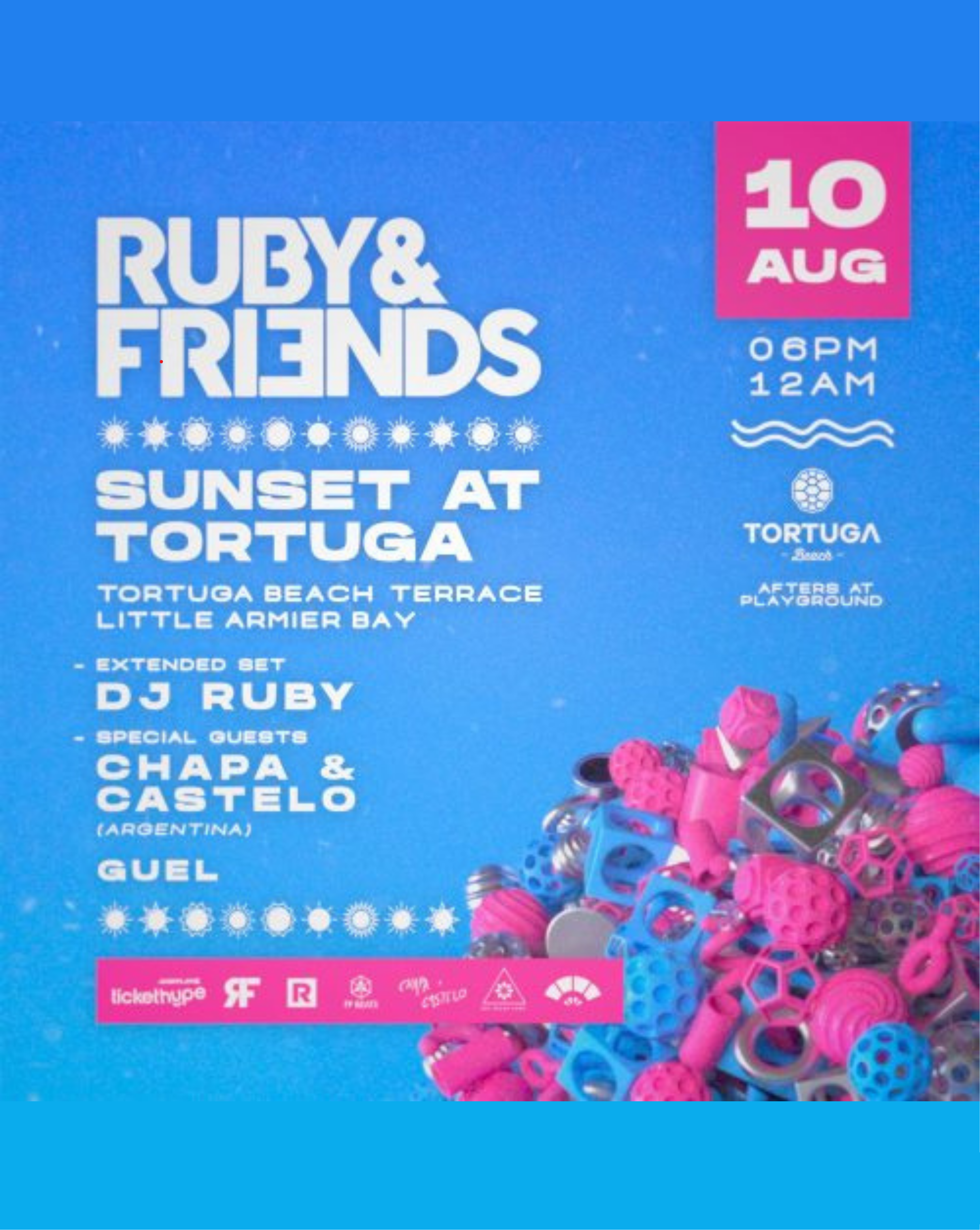 Dj Ruby & Friends at Tortuga Malta on 10 Aug, 6:00 p.m.