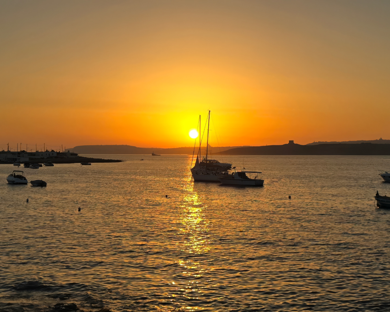 sunsets in miellieha